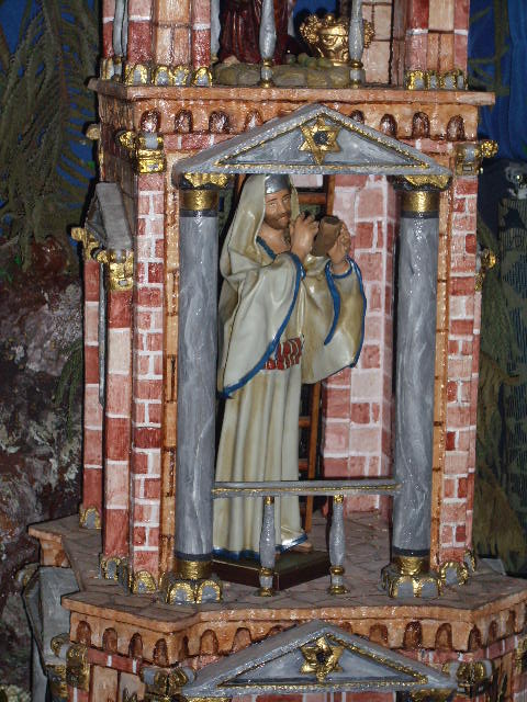 Presepio di Salice Salentino, Sacerdone che suona lo Shofar (Giovanni Paolo II) dans immagini sacre